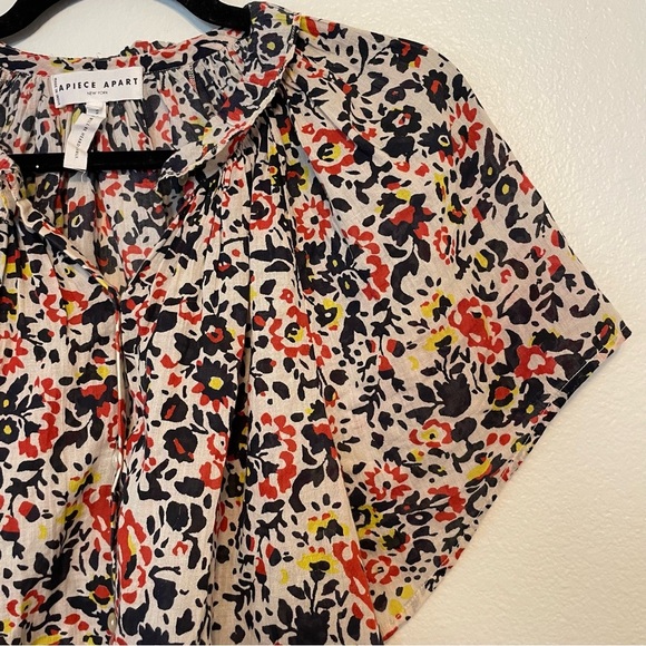 Apiece Apart La Paz Blouse Antonia Floral Peasant Top Size 2 - Picture 8 of 13
